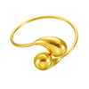 Fashion Temperament Big Water Drop Stainless Steel Gold Plated Bracelet With Electroplating Treatment