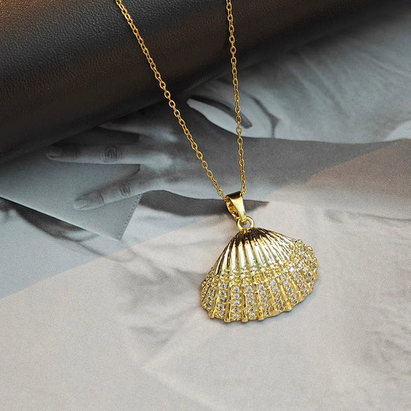 Fashion Temperament Star Moon Tassel Clavicle Chain Jewelry For Women Titanium Steel Geometric Electroplated