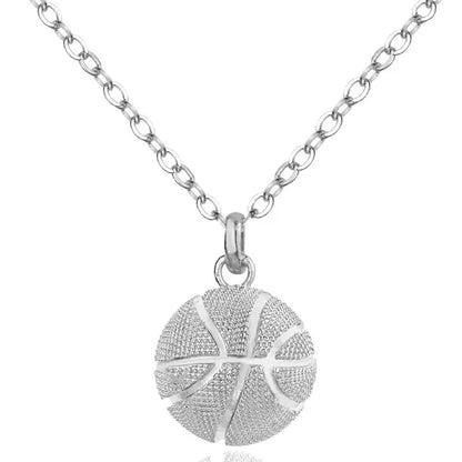 Fashion Three-Dimensional Basketball Alloy Necklace