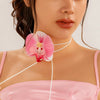 Fashion Threedimensional Flower Geometric Plastic Resin Fabric Wax Thread Handmade Women's Necklace Choker