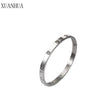 Fashion Titanium Steel Geometric Zircon Bracelet With Diamond Cut Finish Elegant Lightweight Jewelry Accessory For Couples