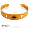 Fashion 316L Stainless Steel Goldplated Cshaped Opening Adjustable Bracelet With Oil Dropping Design And Electroplating Process