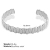 Fashion 316L Stainless Steel Goldplated Cshaped Opening Adjustable Bracelet With Oil Dropping Design And Electroplating Process