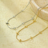 Fashion Titanium Steel Goldplated Thin Strip Collarbone Necklace With Electroplating Treatment
