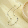 Fashion Titanium Steel Goldplated Thin Strip Collarbone Necklace With Electroplating Treatment