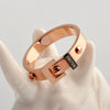 Fashion Titanium Steel Heart Ring Electroplated For Men And Women
