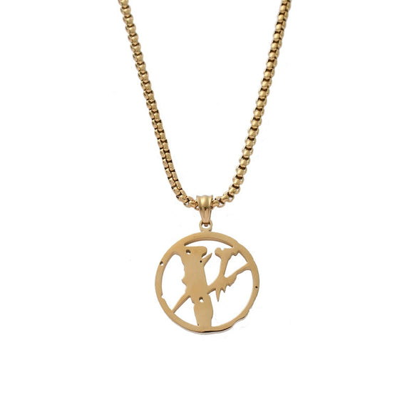 Fashion Titanium Steel Lightning Pendant Necklace For Men And Women