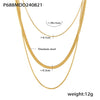 Fashion 316L Stainless Steel Necklace Hiphop Style Multilayer Stacked Choker Geometric Electroplating Light Luxury Men's And Women's Same Style