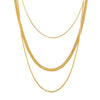 Fashion 316L Stainless Steel Necklace Hiphop Style Multilayer Stacked Choker Geometric Electroplating Light Luxury Men's And Women's Same Style