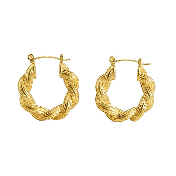 Fashion 316L Stainless Steel Ushape Geometric Electroplated Women's Earrings Jewelry Wholesale
