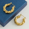 Fashion 316L Stainless Steel Ushape Geometric Electroplated Women's Earrings Jewelry Wholesale