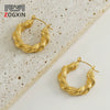 Fashion 316L Stainless Steel Ushape Geometric Electroplated Women's Earrings Jewelry Wholesale