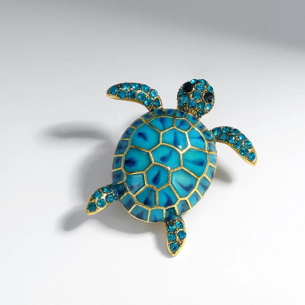 Fashion Tortoise Alloy Inlay Rhinestones Unisex Brooches