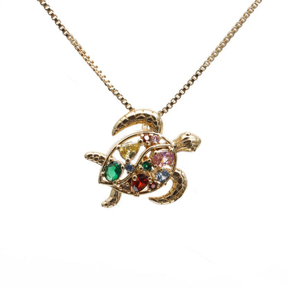 Fashion Tortoise Crab Copper Inlay Zircon Necklace