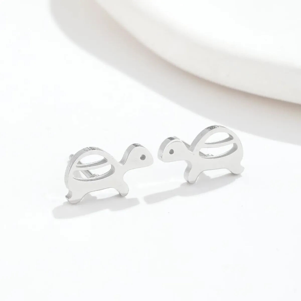 Fashion Tortoise Stainless Steel Plating Ear Studs 1 Pair