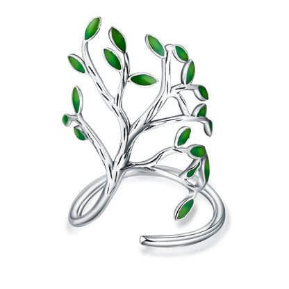 Fashion Tree Alloy Enamel Women'S Open Ring 1 Piece