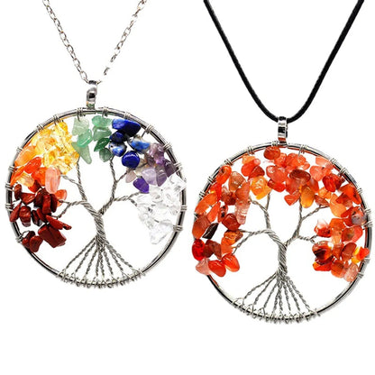 Fashion Tree Natural Stone Plating Pendant Necklace 1 Piece