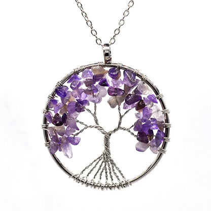 Fashion Tree Natural Stone Plating Pendant Necklace 1 Piece