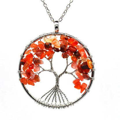 Fashion Tree Natural Stone Plating Pendant Necklace 1 Piece