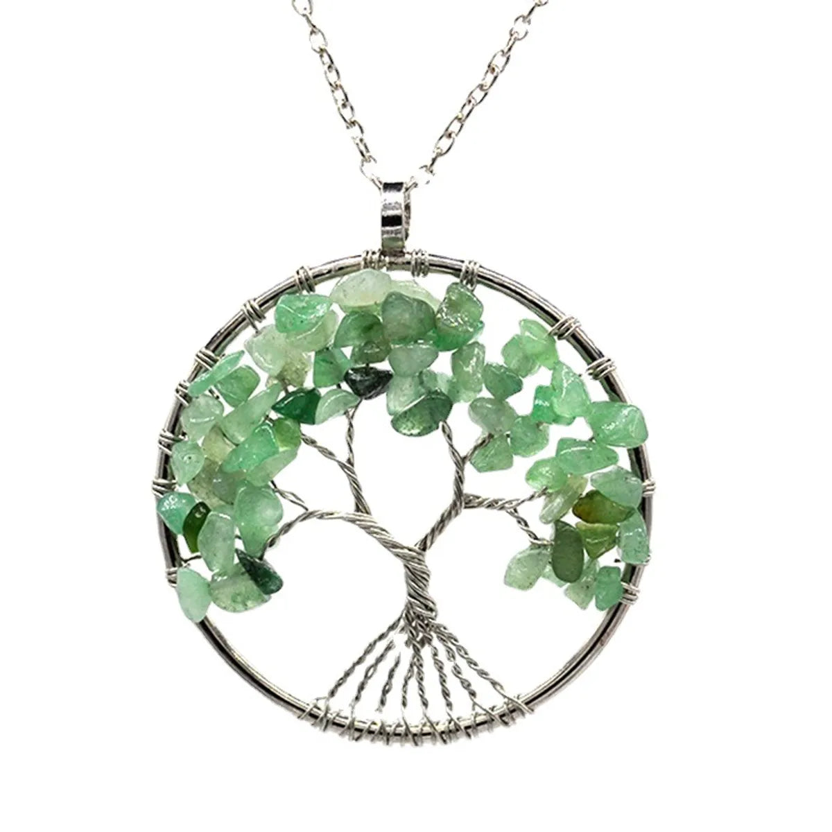 Fashion Tree Natural Stone Plating Pendant Necklace 1 Piece