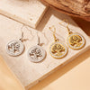 Fashion Tree Of Life Pendant Stainless Steel Jewelry Earrings Gold Plated