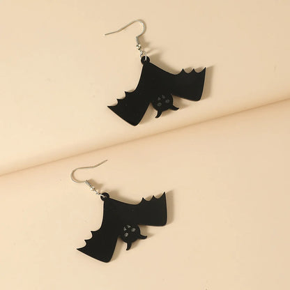 Bat Arylic Artificial Gemstones Earrings Ear Studs