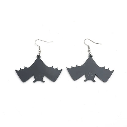 Bat Arylic Artificial Gemstones Earrings Ear Studs