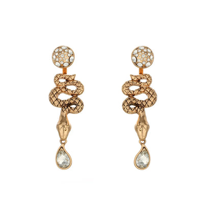 Fashion Animal Plating Alloy Rhinestones Earrings