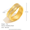 Fashion Trend Ring Stainless Steel 18K Gold Plated Multilayer Twisted Geometric Design