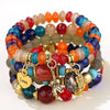 Fashion Trend Simple Versatile Metal Multi-Pendant Pendant Candy Beads Multi-Layer Bracelet