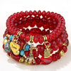 Fashion Trend Simple Versatile Metal Multi-Pendant Pendant Candy Beads Multi-Layer Bracelet