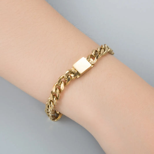 Fashion Trend Stainless Steel  Cuban Chain Bracelet Wholesale Nihaojewelry