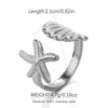 Fashion Trendy Retro Scallop Ring Real Gold Plated Highend Niche