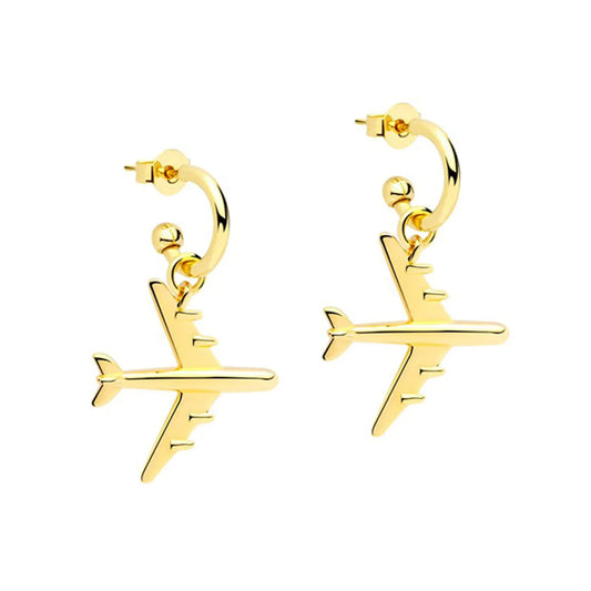 Fashion Trendy Simple Earrings Creative Airplane Earrings