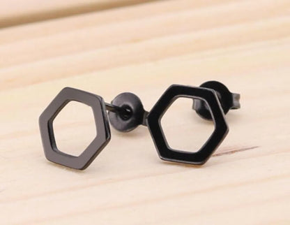 Fashion Triangle Heart Shape Stainless Steel Ear Studs 1 Pair