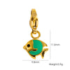 Fashion Tropical Fish Stainless Steel Jewelry Accessories Cute Oil Dropping Marine Elements Fish Pendant