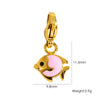 Fashion Tropical Fish Stainless Steel Jewelry Accessories Cute Oil Dropping Marine Elements Fish Pendant