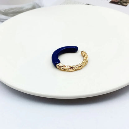 Fashion Twist Alloy Enamel Open Ring