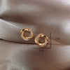 Fashion Twist Alloy Inlay Rhinestones Women'S Ear Studs 1 Pair