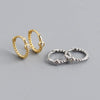 Fashion Twist Sterling Silver Hoop Earrings 1 Pair