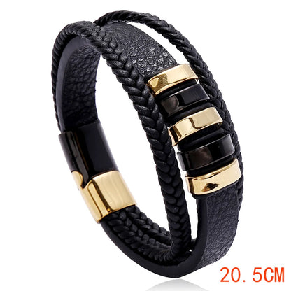 Fashion Geometric Pu Leather No Inlaid Unisex Bracelets