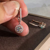 Fashion Twopiece Copper Geometric Round Earrings
