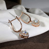 Fashion Twopiece Copper Geometric Round Earrings