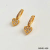 Fashion Twowear Detachable Love Pendant Earrings Stainless Steel Diamondencrusted Electroplated Geometric Light Luxury Jewelry
