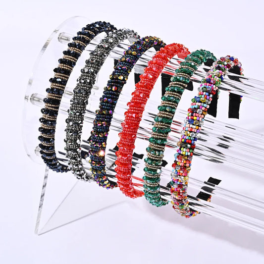 Fashion U Shape Geometric Crystal Hair Band 1 Piece