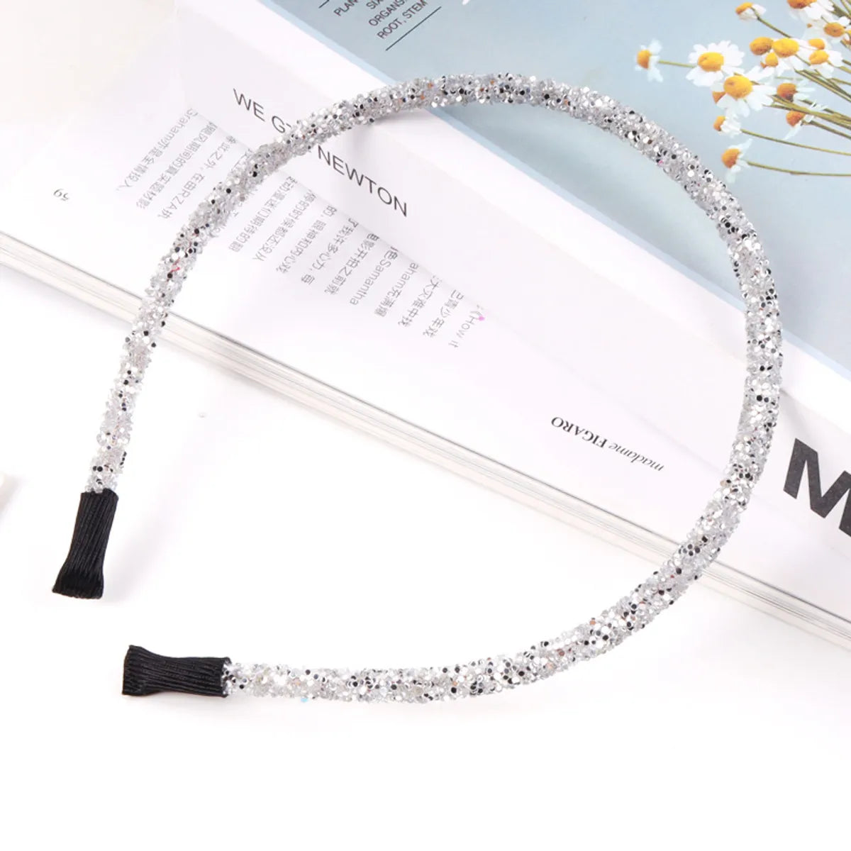 Women'S Fashion U Shape Plastic Sequins Hair Band