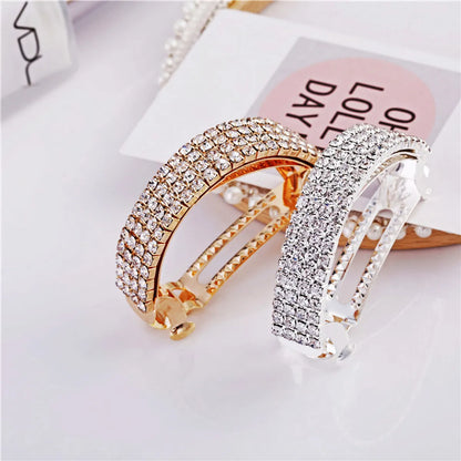 Fashion U Shape Rhinestone Plating Rhinestones Hair Clip