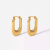 Fashion U Shape Stainless Steel Plating Earrings 1 Pair