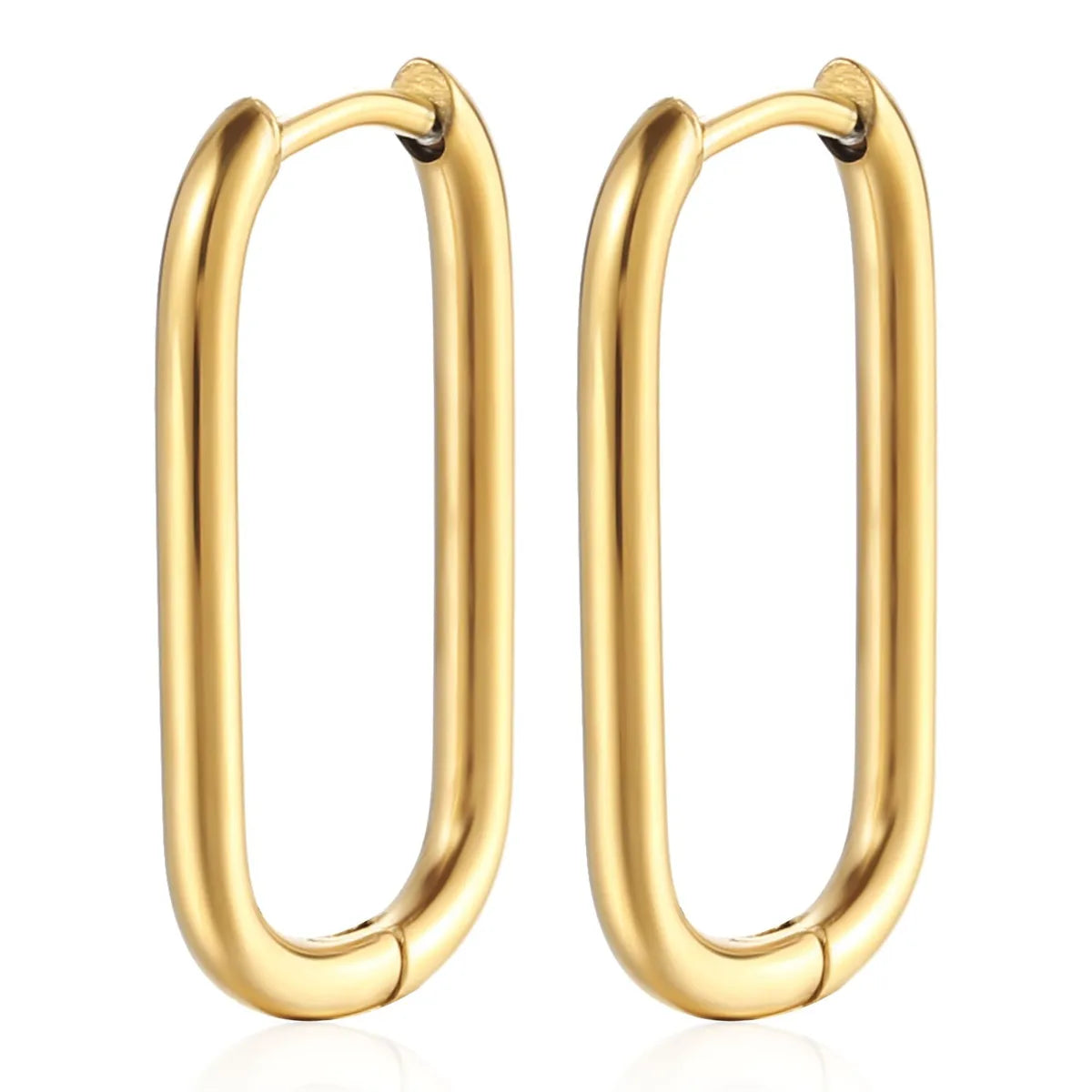 1 Pair Fashion U Shape Plating 201 Stainless Steel 18K Gold Plated Earrings