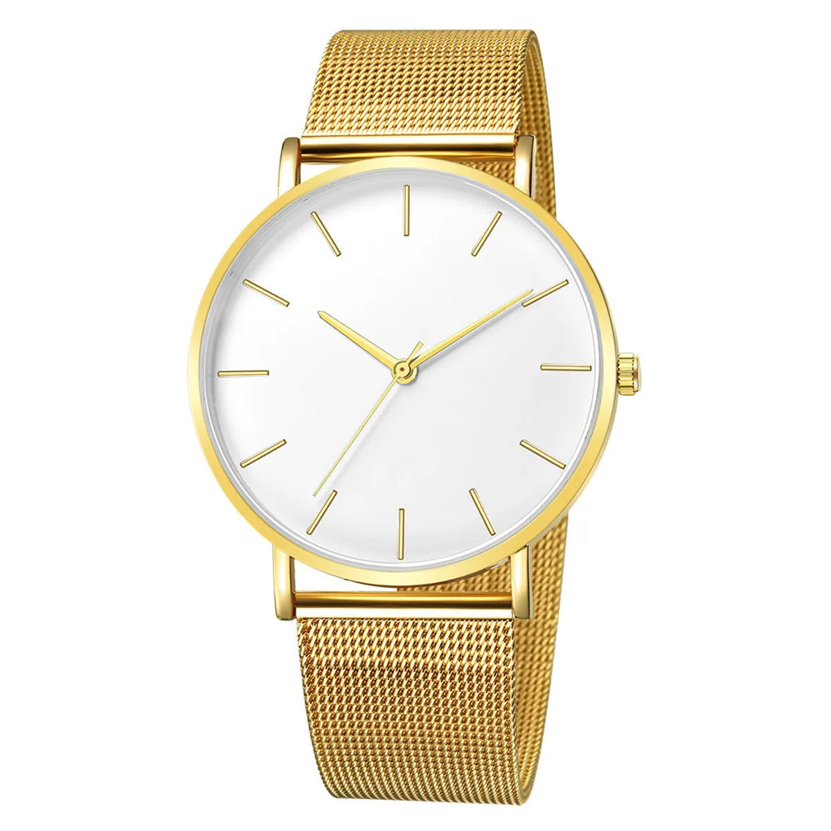 Fashion Ultra-Thin Quartz Mesh Strap Watch Simple Scale Quartz Men'S Business Watch Wholesale